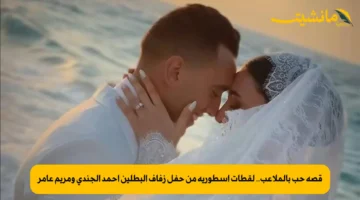 قصة حب بالملاعب.. لقطات أسطورية من حفل زفاف البطلين أحمد الجندي ومريم عامر 1